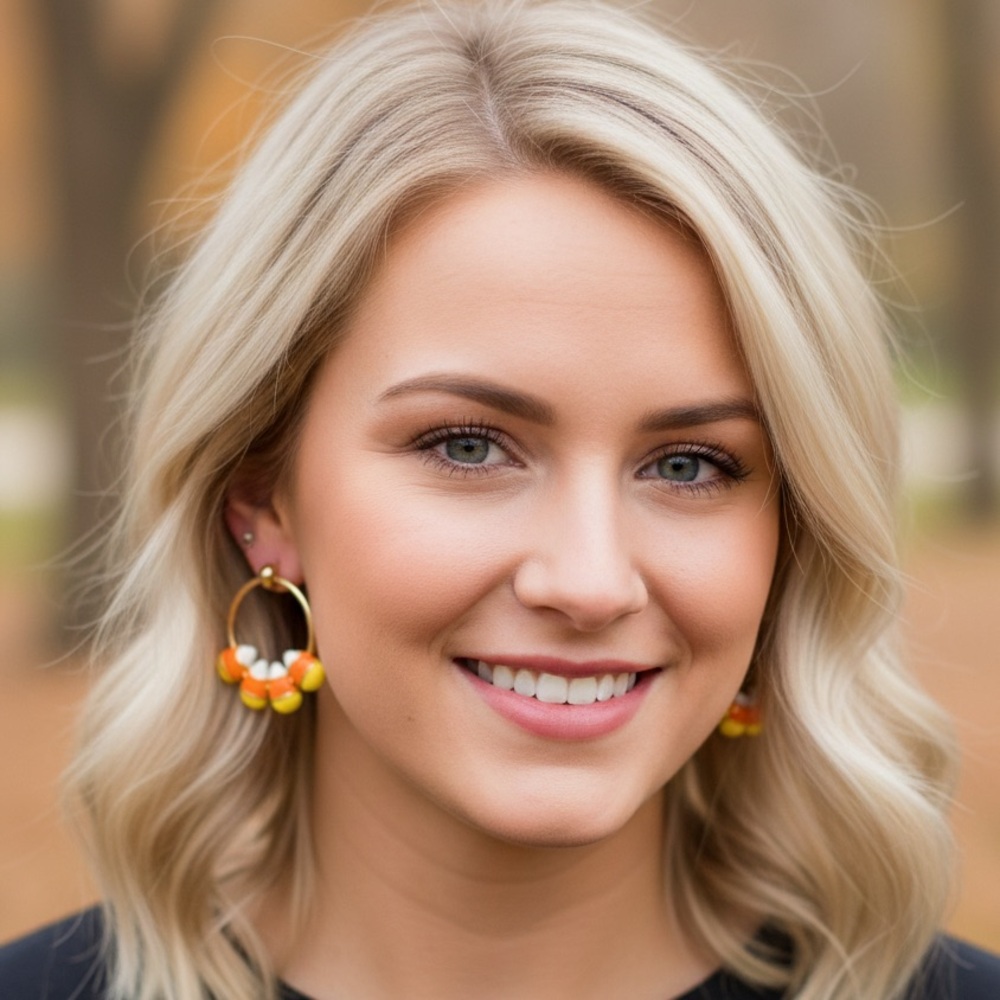 BaubleBar Candy Corn Hoop Earrings - Picture 5 of 5